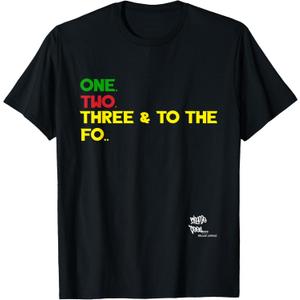 Old School Rap Hip HOP Merch One Two Three Quote 90's T-Shirt 2XL