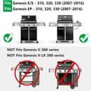 Hongso 7MM 304 Stainless Steel Grill Grates for Weber Genesis 300 Series, Cooking Grids 19.5 Inch for Genesis E310 E320 E330 S310 S320 S330 EP310 EP320 EP330 Grills, Replacement Parts for 7524 7528