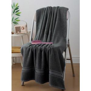 1pc Dark Gray Pure Cotton Thin Large Bath Towel/Kitchen Towel/Handkerchief, Quick Dry & Absorbent
