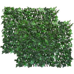 GLANT Expandable Fence Privacy Screen for Balcony Patio Outdoor,Decorative Faux Ivy Fencing Panel,Artificial Hedges (Single Sided Leaves)