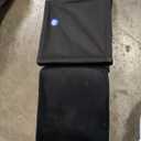 Shintenchi Futon Sofa Bed, Velvet Foldable Couch Reclining Sleeper w/Removable Armrests, Upholstered Loveseat w/Folding Cup Holders for Home, Office, Black