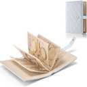 Vlando Travel Jewelry Organizer Case, Foldable Jewelry Bags Jewelry Storage Book Ring Binder with Clear Zipper Velvet Pouch Bag for Travel Essentials,Rings,Necklace,Earrings,Bracelets-Blue