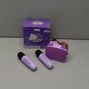 Mgaolo Upgraded Mini Karaoke Machine Toy for Kids, Portable Bluetooth Speaker with 2 Wireless Mics, Emoji & Colorful LED Lights, Home Travel & Party Play Gifts for Boys Girls (Purple)