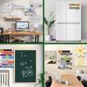 Bulletin Board, Jeethemy Felt Pin Board Bar Strips, Self Adhesive Cork Boards for Walls with 35 Push Pins for Bedrooms Offices Home Decoration,8 Pack,Black/Grey/White/Light Grey