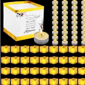 Tujoe 36 Set Chinese Floating Square Paper Lanterns for Wishing Praying Blessing 5. 9 Inch Floating Water Candle Chinese River Paper Lanterns for Wedding Festival Event Party Memorial Sympathy Gifts