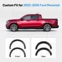 4PCS Wide Fender Flares Compatible with Ford Maverick 2022-2026, Bolt-Riveted Style Wheel Arch Covers, ABS Front & Rear Fender Trim, No-Drill Installation, Matte Black