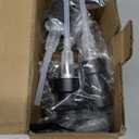 Matte Black Soap Dispenser Sets with Pump,Hand Soap and Lotion Dispenser for Bathroom Countertop,Morden Soap Dispenser for Kitchen-10.6oz.