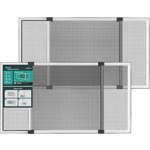 Paramondo Expandable Window Screen, Horizontal (15" H x 21.6" - 40" W, 2 Pack) Adjustable Window Screens, Replacement Window Screens for House Windows