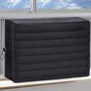 Indoor AC Cover for Air Conditioner Cover Inside Window Unit 17 x 13 x 3 inches(L x H x D),Black
