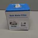 Bath Bathtub Shower Water Filter for Tub Faucet - Hard Water Softener - Remove Contaminants,Chlorine and Fluoride - Improves Skin, Hair and Nails Condition, White, BTBF-051
