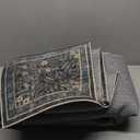 5x7 Floral Washable Area Rug for Living Room, Vintage Boho Large Rug for Bedroom Dining Room Distressed Botanical Birds Non Slip Low Pile Forest Animal Throw Carpet for Farmhouse Office, 5' x 7' (Rectangular), Dark Green