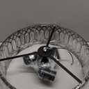 16" Black Crystal Ceiling Light, 3-Light Modern Semi Flush Mount Ceiling Light Fixture, Round Crystal Chandelier for Dining Room Bedroom Living Room Kitchen Hallway, E26 Sockets