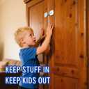 2 x Cabinet Locks (6 Pack) Self Adhesive Drawer Latches for Home Furniture, Fridge & Cabinets, No Drilling Required