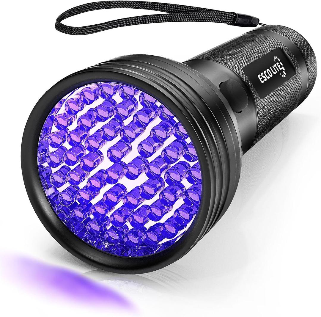 ESCO LITE UV Flashlight Black Light, 51 LED 395 nM Ultraviolet Blacklight Detector for Dog Urine, Pet Stains and Bed Bug