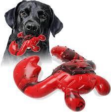 Dog Toys for Small Dogs, Skull-Shaped Small Dog Toys for Puppies, Durable Natural Rubber Puppy Chew Toys with Bacon&Milk Flavor, Indestructible Dog Toy, Blue