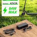 VHBW 42V Charger for Volpam Electric Scooter Charger Compatible with VOLPAM SP06 / SP03 / SPT7 Electric Scooter 350W/500W