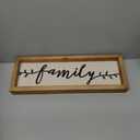 Farmlyn Creek Wooden Family Sign 17" x 6", Rustic Hanging Farmhouse Wall Decor for Home