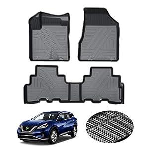 KUST Floor Mats for Nissan Murano 2015-2024, All Weather TPE Car Mat, Heavy Duty 2 Row Front and Rear Accessories
