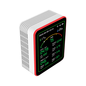Air Quality Monitor Home Indoor  15in1 Professional Air Meter with HCHO, CO2, PM, TVOC, AQI, Temperature & Humidity, RealTime Display, App Control, Portable, Accurate for Home & Office Use