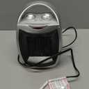 GiveBest Portable Electric Space Heater with Thermostat, 1500W/750W Safe and Quiet Ceramic Heater Fan, Heat Up 200 Square Feet for Office Room Desk Indoor Use, Silver