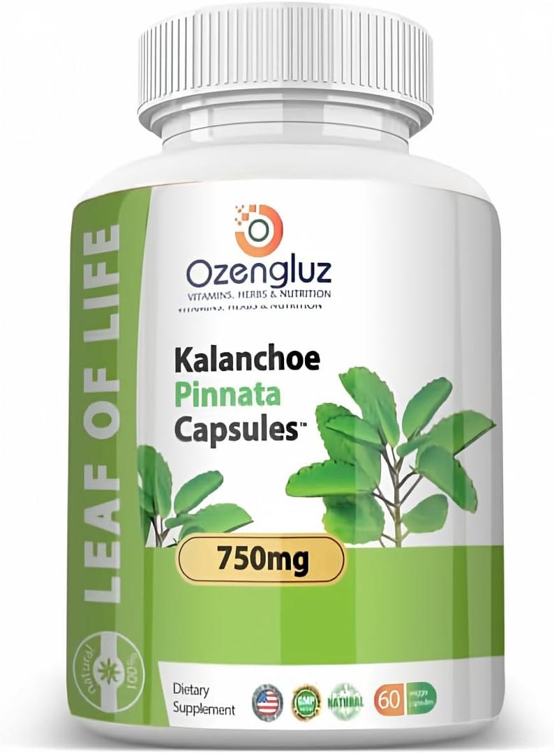 Kalanchoe Pinnata-Leaf of Life (Bryophyllum Pinnatum) 60 Capsules De 750mg Bottle, Best By: 12/2027