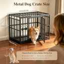 Pawaboo 38 Inch Heavy Duty Dog Crate, with Removable Tray, Escape Proof