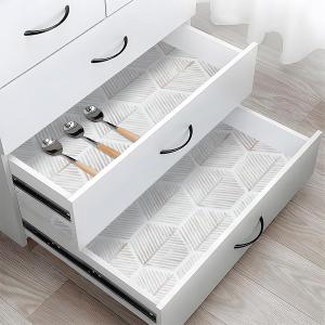 Shelf Liners for Kitchen Cabinets, 16IN x 20FT Non Adhesive and Strong Non-Slip Shelf Cabinet Drawer Liners for Kitchen Wire Fridge, Waterproof Shelf Drawer Liner, Easy to Clean (Geometric)