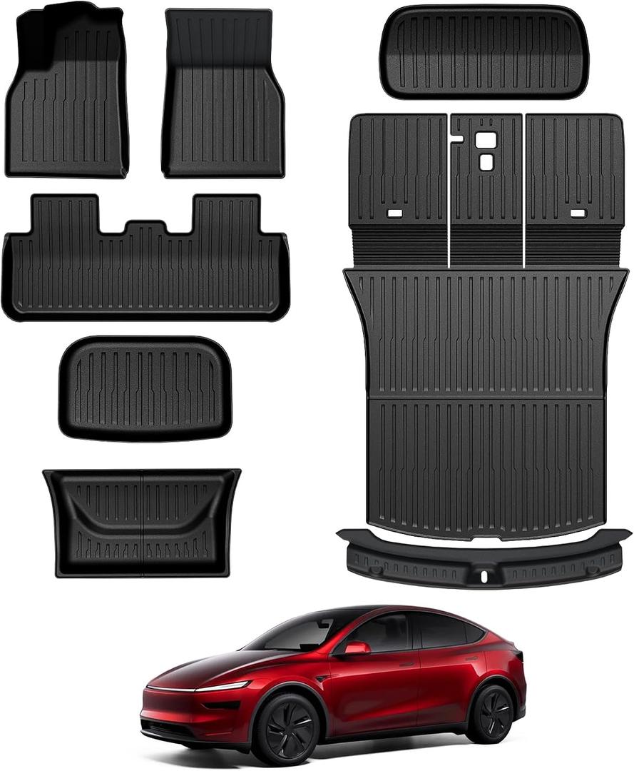 Floor Mats for 2025 2026 2027 Tesla Model Y Juniper Accessories