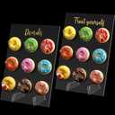 Honeydak 2 Pack Donut Stand Display Wall Stand for Dessert Table Clear Acrylic Donut Holder for Spring Wedding Birthday Treat Gathering Holiday Party(13.78 x 9.84 Inch)