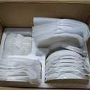 MALACASA Plates and Bowls Sets, 24 Pieces Modern Porcelain Dinnerware Set for 6 Ceramic Dishware Dishes White Kitchen Dinner Dining Ware Set Microwave and Dishwasher Safe, Series LUNA