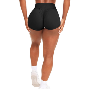 OZICERD Scrunch Butt Gym Shorts High Waisted Workout Biker Shorts Running Athletic Booty Shorts for Women Black Size M