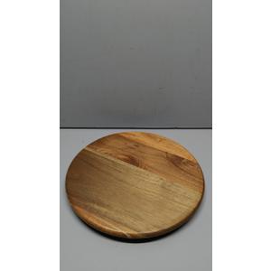Acacia Wood Lazy Susan, Wood Turntable Tray Cabinet Organizer,14" (14"-wood)