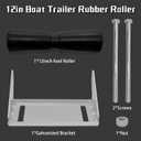 8", 12" Boat Trailer Keel Roller Assembly Kit with Bracket and Roller Shaft, Galvanized Steel, Includes Mounting Bolts, Enhanced Rollers for Easy Launch and Smooth Transport