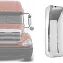 Chrome Cover Door Mirror Fit For Freightliner Columbia 2000-2015 Semi Truck,Heated Mirror Left Driver Side