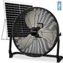 20" Large Solar Fan, Portable Battery Operated Floor Fan, 50W Rechargeable Solar Powered Wireless Camping Fan Outdoor, Waterproof, Hi-airflow, Cordless, for Outside Home Garage Gym Patio Travel