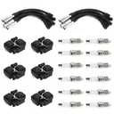 Set of 6 Ignition Coil W/ 12 Platinum Spark Plug & Wire Set for Chrysler Crossfire 2004-2008 for Mercedes-Benz C240 C280 CLK500 E320 G500 ML320 ML350 R500 S430 SL500 1998-2007 UF359