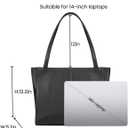 Women’s Leather Work Tote with 14" Laptop Sleeve, Large Business Handbag