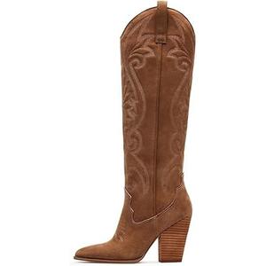 VOMIRA Knee High Cowboy Boots for Women Pointed Toe Chunky High Heels Pull-on Embroidered Boots Western Boots Wide Calf Cowgirl Boots 8 VOMIRA Knee High Cowboy Boots for Women Pointed Toe Chunky High Heels Pull-on Embroidered Boots Western Boots Wide Calf Cowgirl Boots 8
