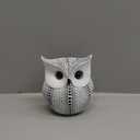 Owl Decor Statue Sculpture for Home, Office, Bookshelf,TV Stand Decoration Resin Animal Sculpture Minimalist Style Crafts Gift for Friend or Family, Animal Lovers (White)
