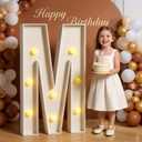 Marquee Letters 3 Feet Tall 3FT Large Light Up Letters M for Wedding Will You Marry Me Sign Happy Birthday Engagement Party Decorations Big Letterboard M