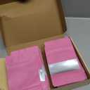 100 Pieces Resealable Mylar Bags, Stand Up Smell Proof Bags with Matte Window, Zipper Lock Foil Pouch Packaging (Pink, 4 X 6 Inch)