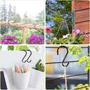 15 Pack 6 Inch Heavy Duty S Hooks, Black Rubber Coated Large S Hooks, 8mm Thickness Non Slip Sturdy Metal S Hook for Hanging Plants, Garden Tools, Kitchen, Closet, Bird Feeder, Clothes, Bags