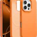 Magnetic for iPhone 13 Pro Max Case 6.7", Premium Liquid Silicone Case,[Compatible with Magsafe][Soft Anti-Scratch Microfiber Lining],Slim Thin Shockproof Phone Cover-Orange