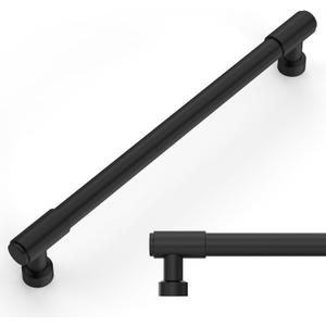 Amerdeco 10 Pack Matte Black Cabinet Pulls 7.5 Inch(192mm) Hole Center Drawer Pulls Cabinet Hardware Kitchen Cabinet Handles for Bathroom ZH0075