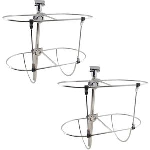 Boat Fender Holder,304 Stainless Steel Marine Folding Double Fender Rack for Boat Fender (Hold 4 Fenders)