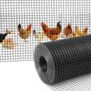 Black Hardware Cloth 1/2inx36inx100ft, Chicken Wire Fencing, 19Gauge, PVC Coated Chicken Wire, Hardware Cloth, Perfect for Chicken Wire Mesh, Rodent Mesh, Tree Guard, Chicken Coop