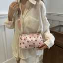 Cute Crossbody Bag for Women Strawberry Purse Corduroy Tote Bag Fashion Chain Aesthetic Handbags Travel Bags