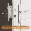 Storm Door Handle Complete Set, Fit Screen and Storm Door Handle Replacement Part with Lock Cylinder and Key, 2-1/2" Handle PZ, Polished Nickel