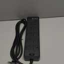 Flat Plug Power Strip Extension Cord with Multiple Outlets: 20 AC Outlets and 6 USB Ports (2 USB C) Surge Protector, 6Ft, 1875W/15A, 2700 Joules, ETL Listed for Home Office Dorm Gaming