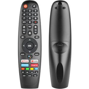 EC32V2HA EC40V2FA Remote Control Compatible with SANSUI/BLAUPUNKT/Caixun/ARRQW TV Replacement Controller with Netflix PrimeVideo YouTube Google Play Buttons (NO Voice Function)